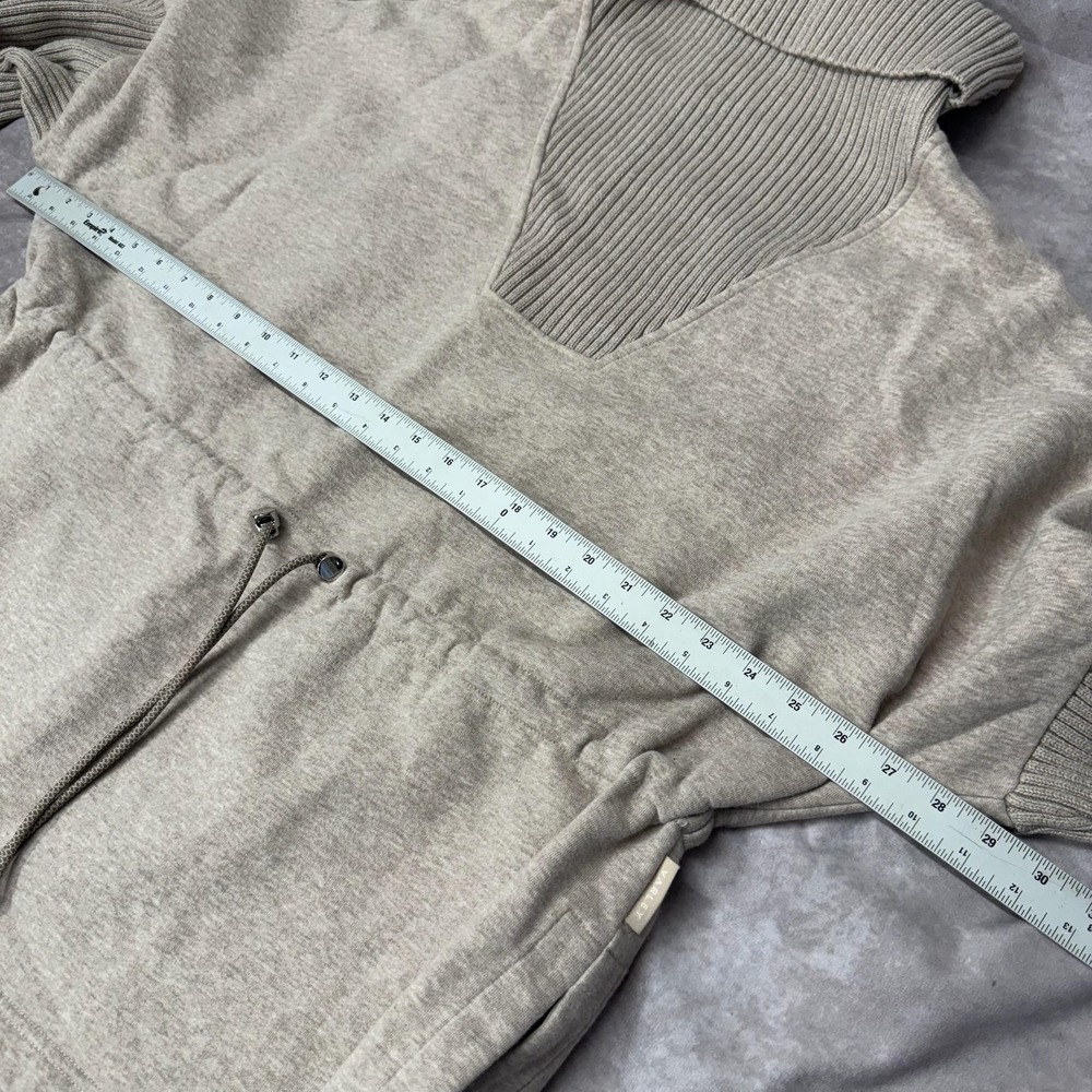 Varley Sweatshirt Women X-Large Beige Cavello Longline Fleece Turtleneck‎ Soft - Picture 9 of 13
